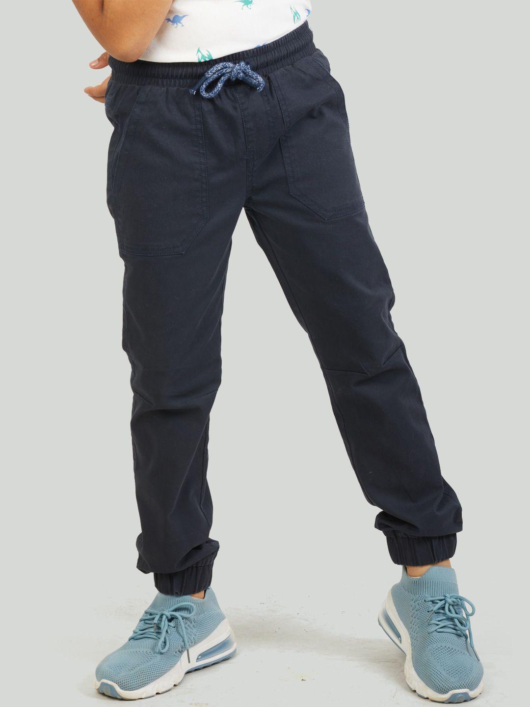 zalio boys navy blue joggers trousers