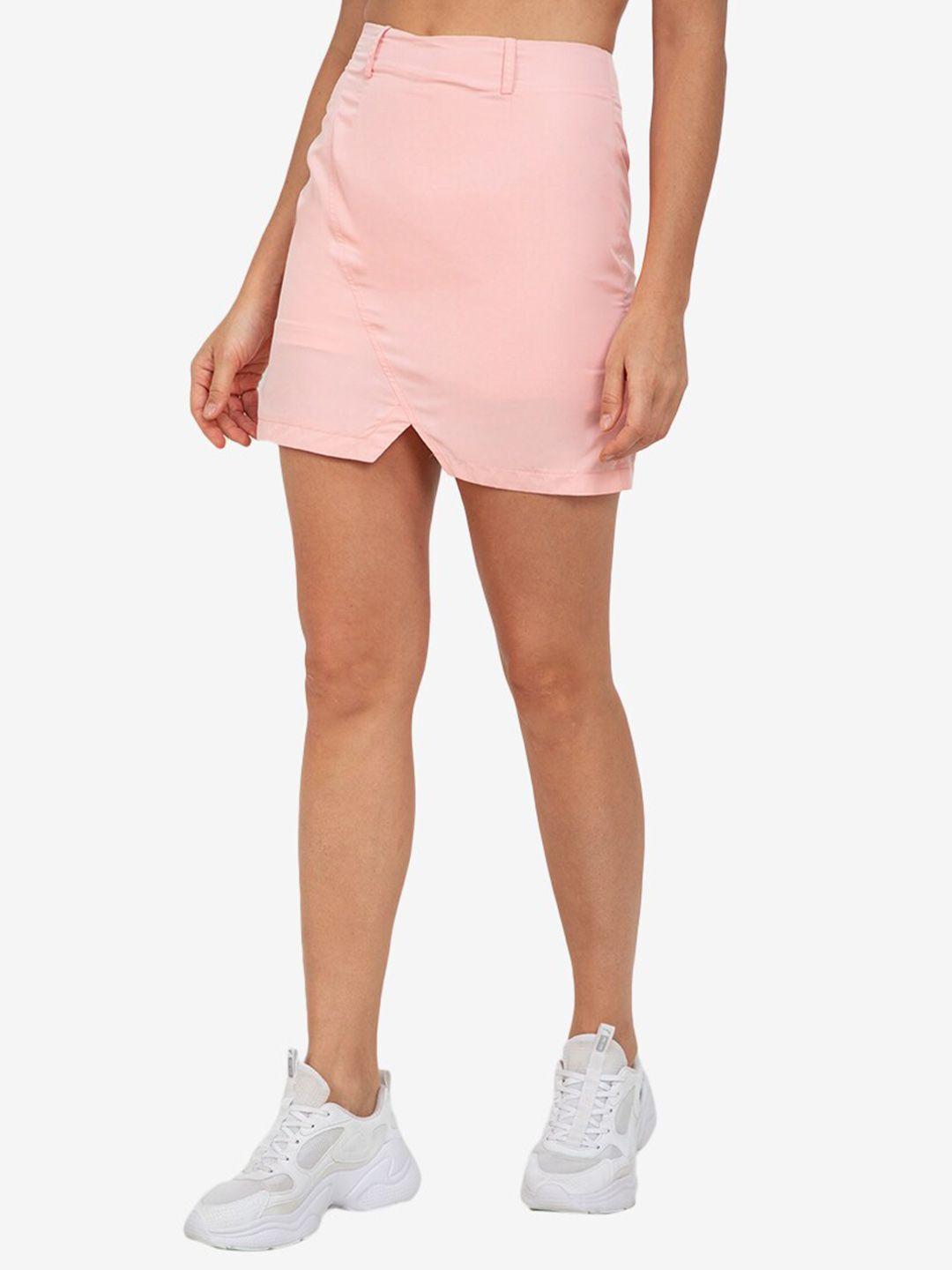 zalora basics pink solid golf skirt