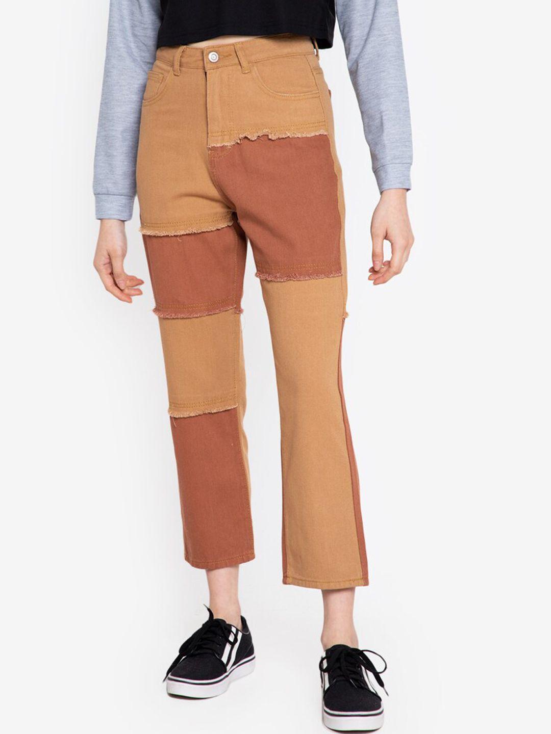 zalora basics men brown jeans