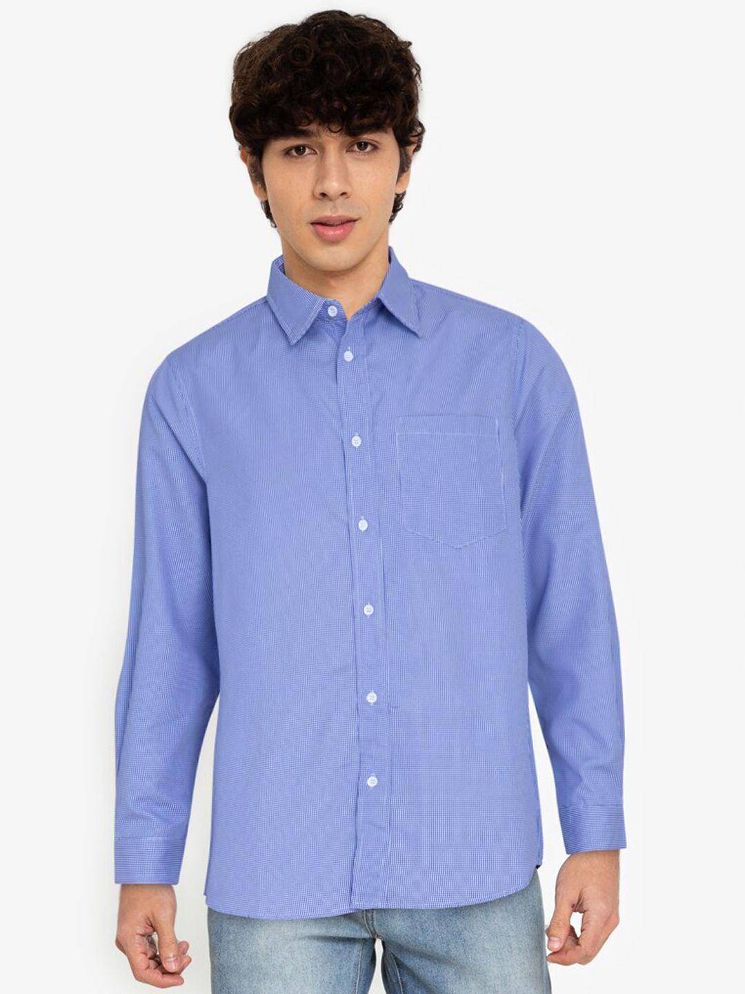 zalora basics men multicoloured checked casual shirt