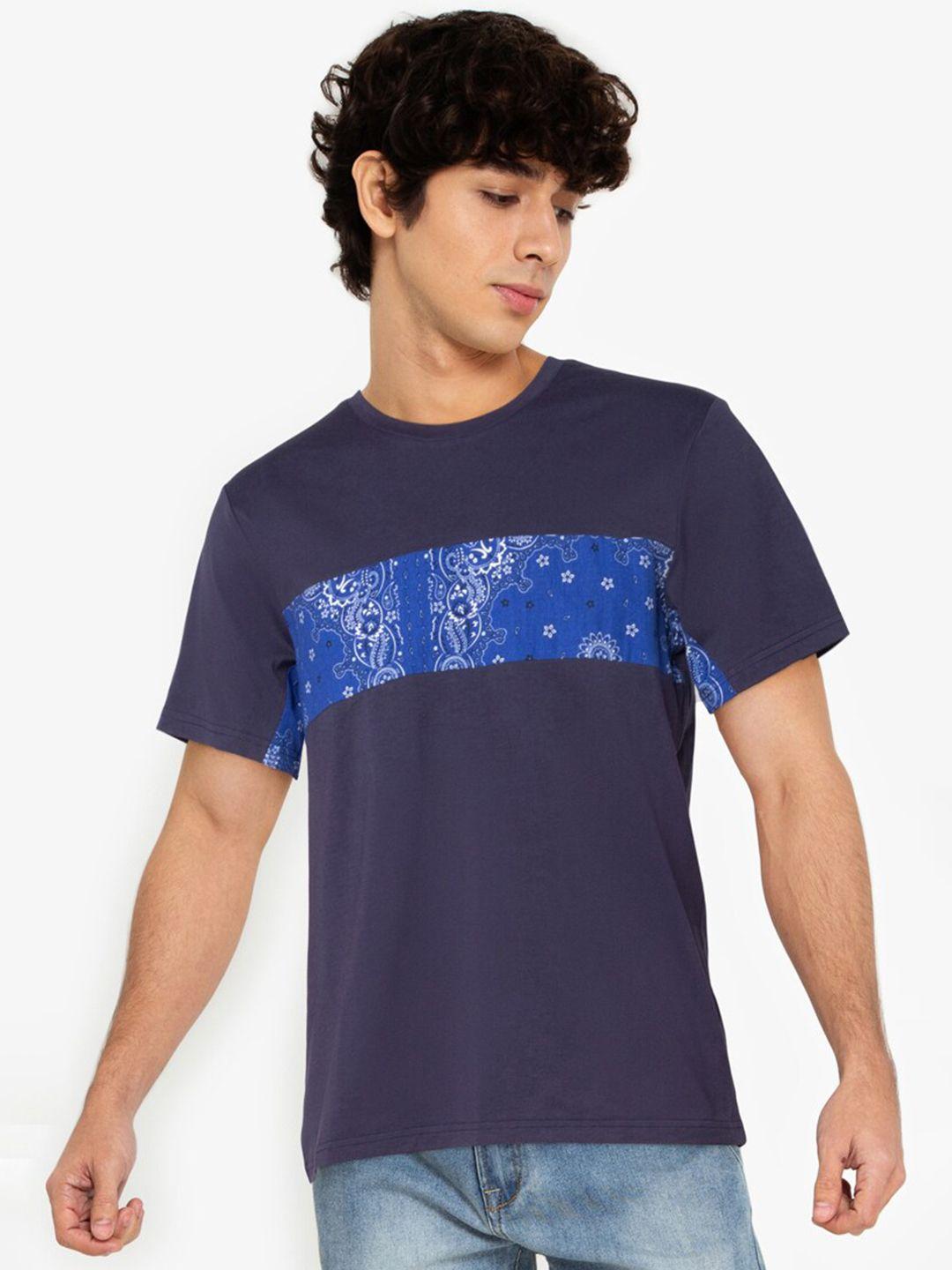 zalora basics men multicoloured printed t-shirt