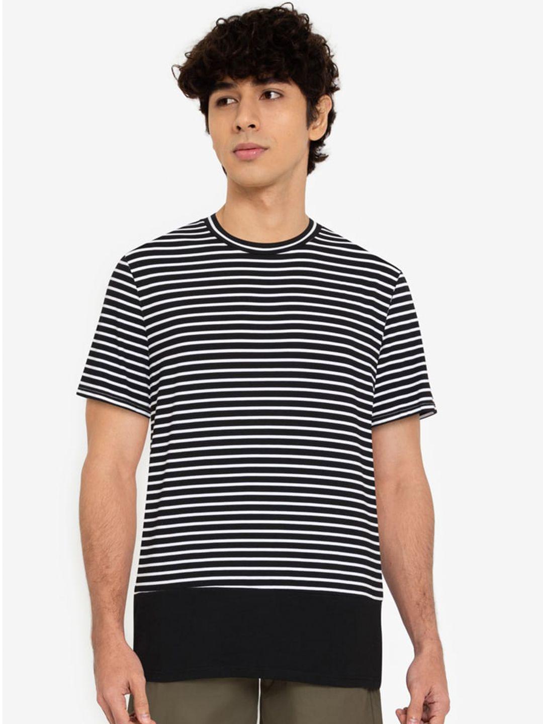 zalora basics men multicoloured striped t-shirt