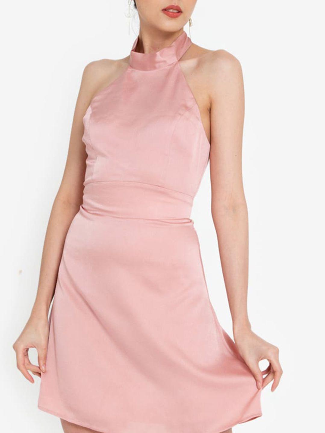 zalora occasion pink a-line dress
