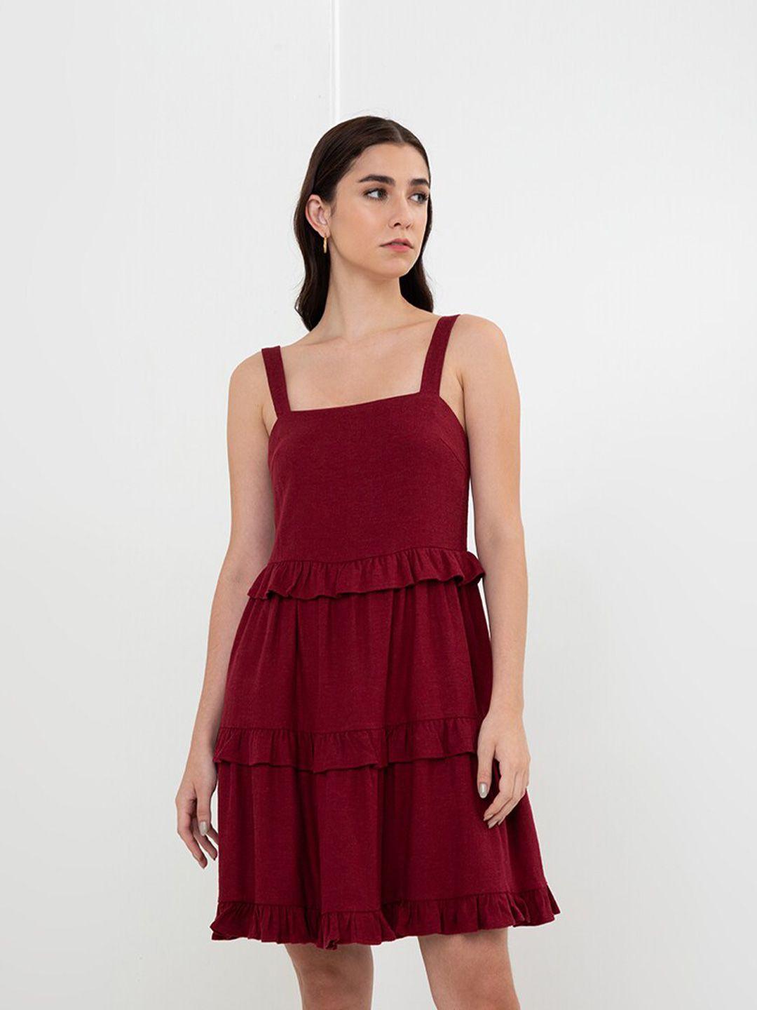 zalora studios tiered a-line dress