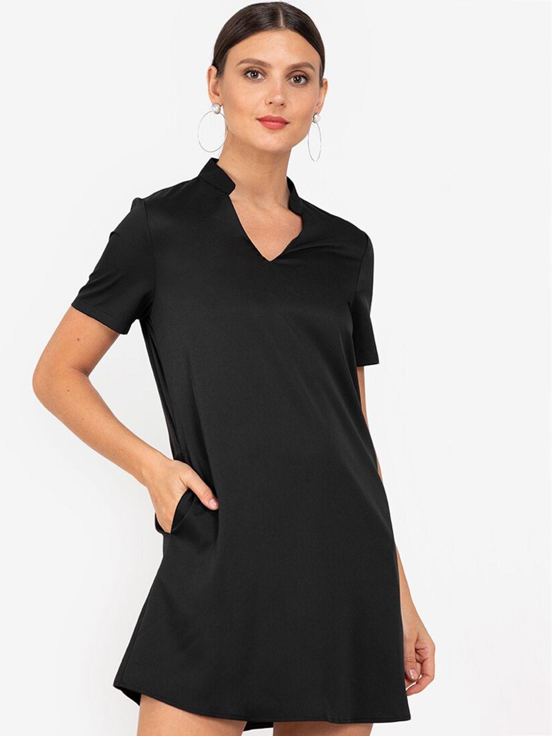 zalora work black sheath mini dress