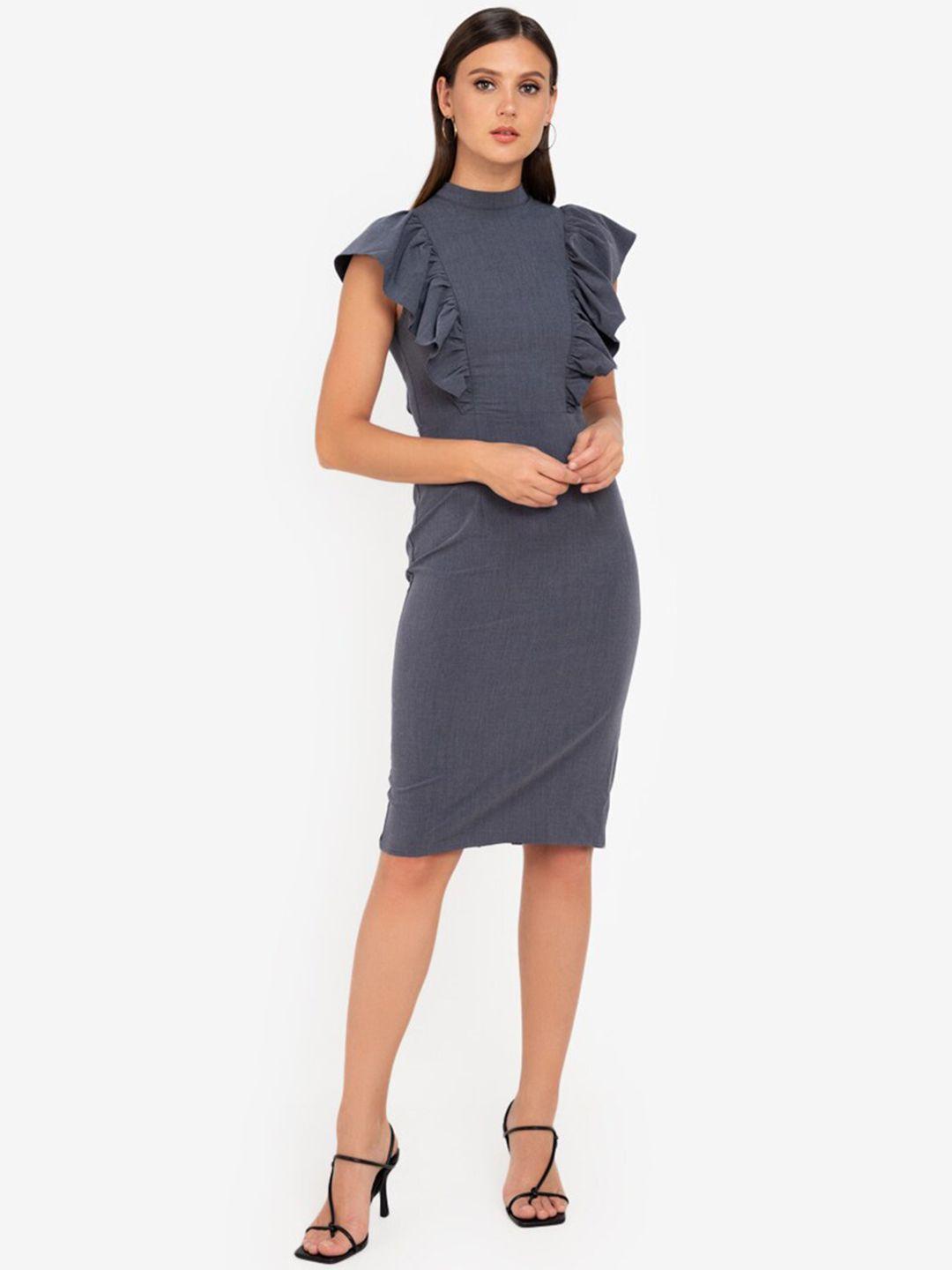 zalora work navy blue maternity bodycon dress