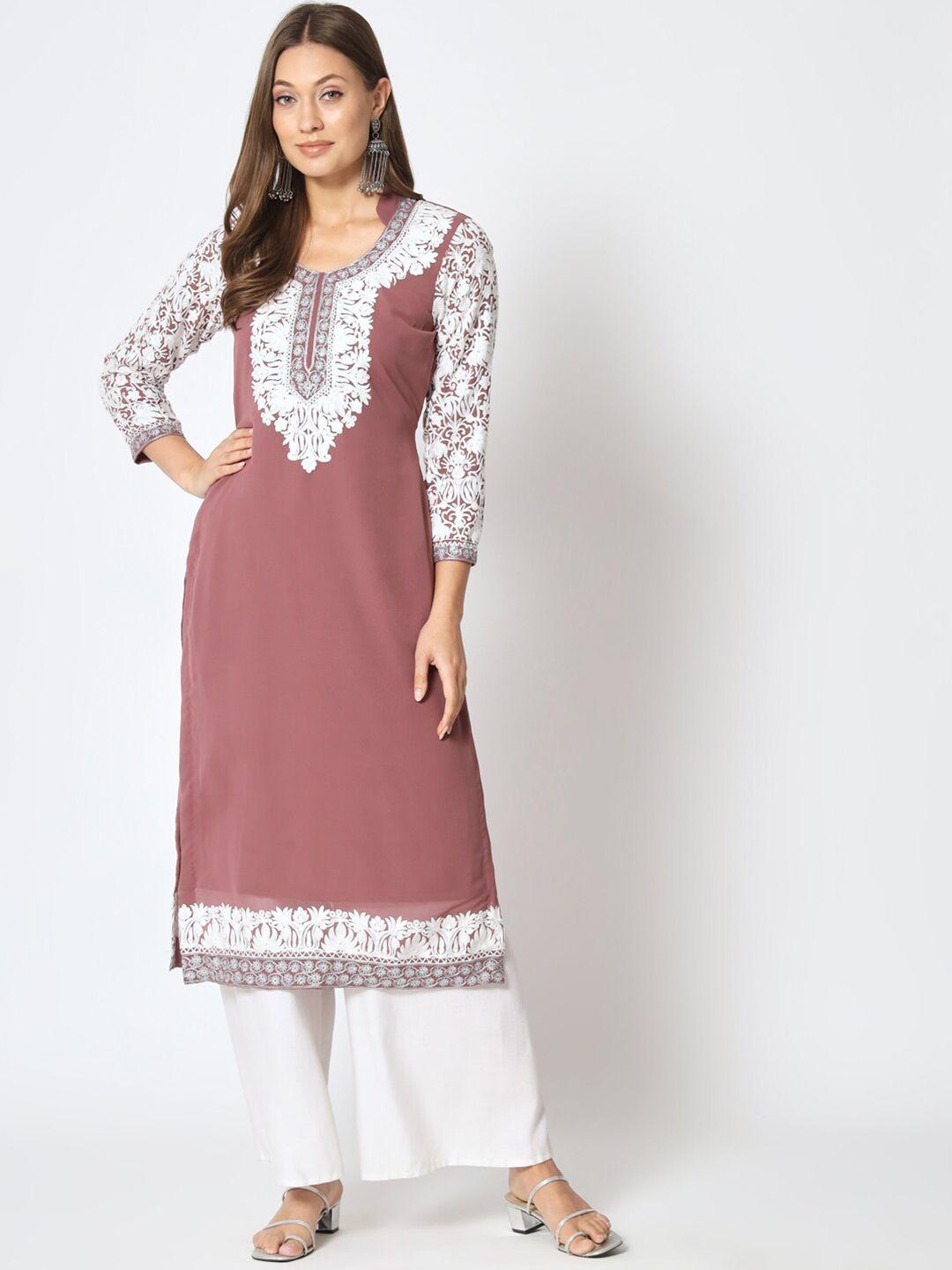 zamour floral embroidered unstitched dress material