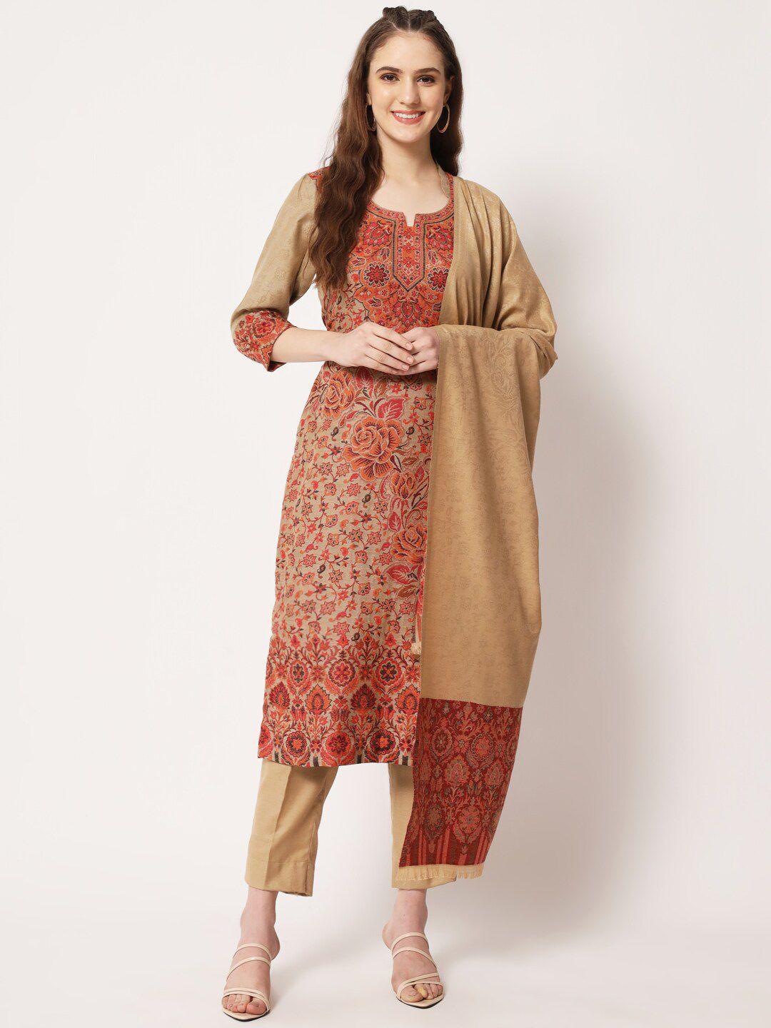 zamour embroidered viscose rayon unstitched dress material