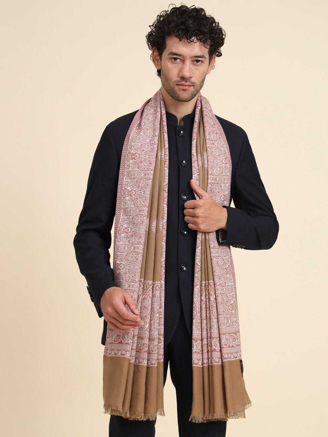 zamour ethinic motif woven-design kashmiri shawl
