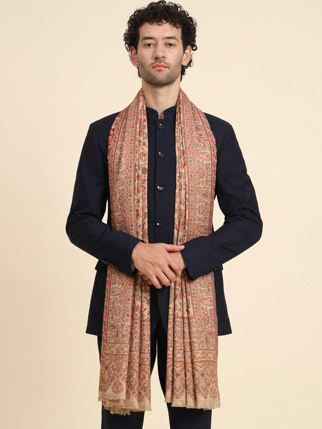 zamour ethnic motif woven-design kashmiri shawl