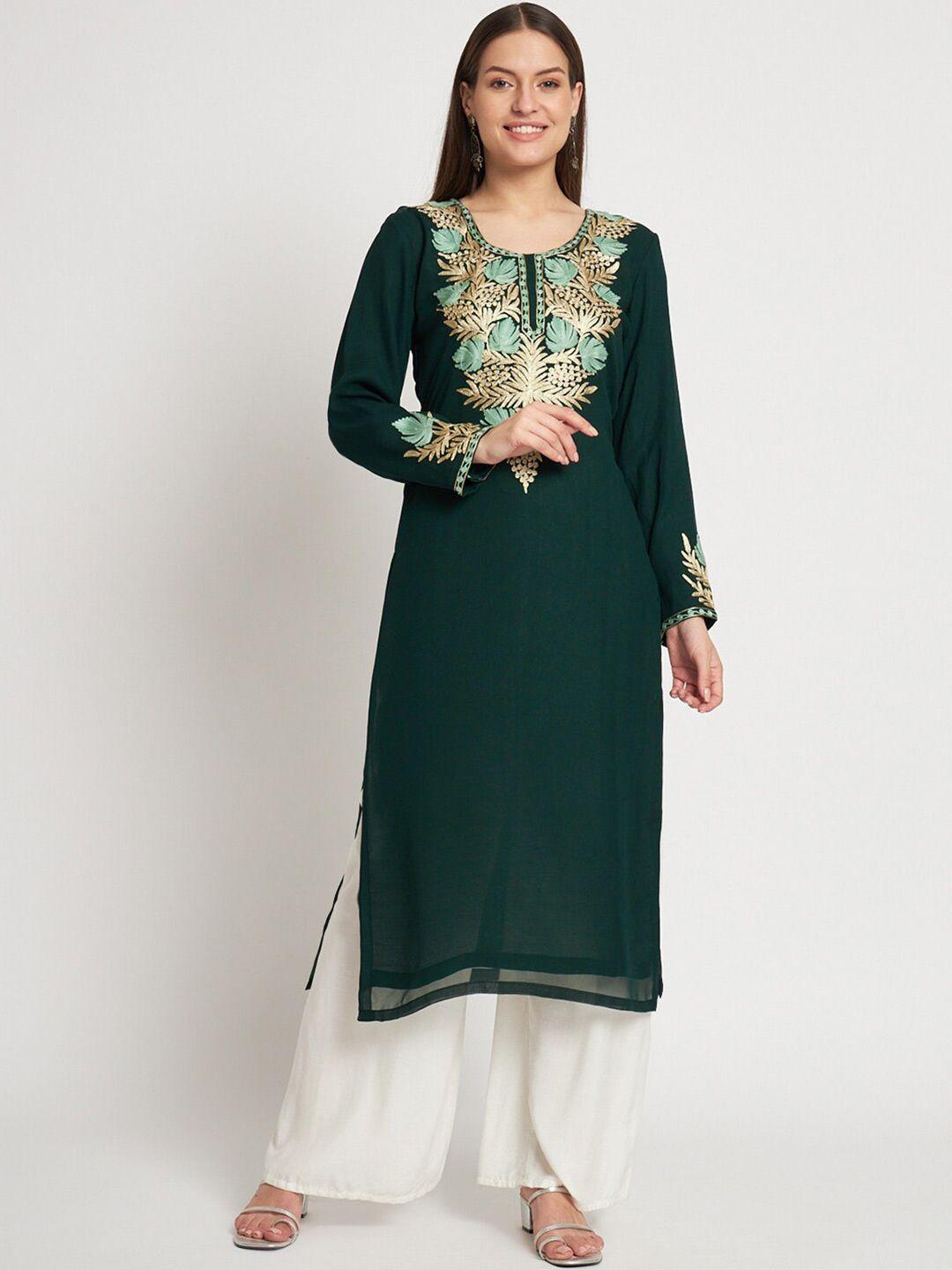 zamour floral embroidered unstitched kurta material