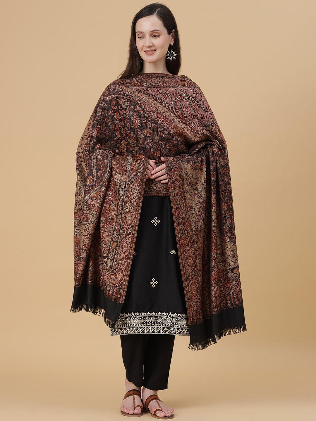 zamour floral woven design jamawar shawl