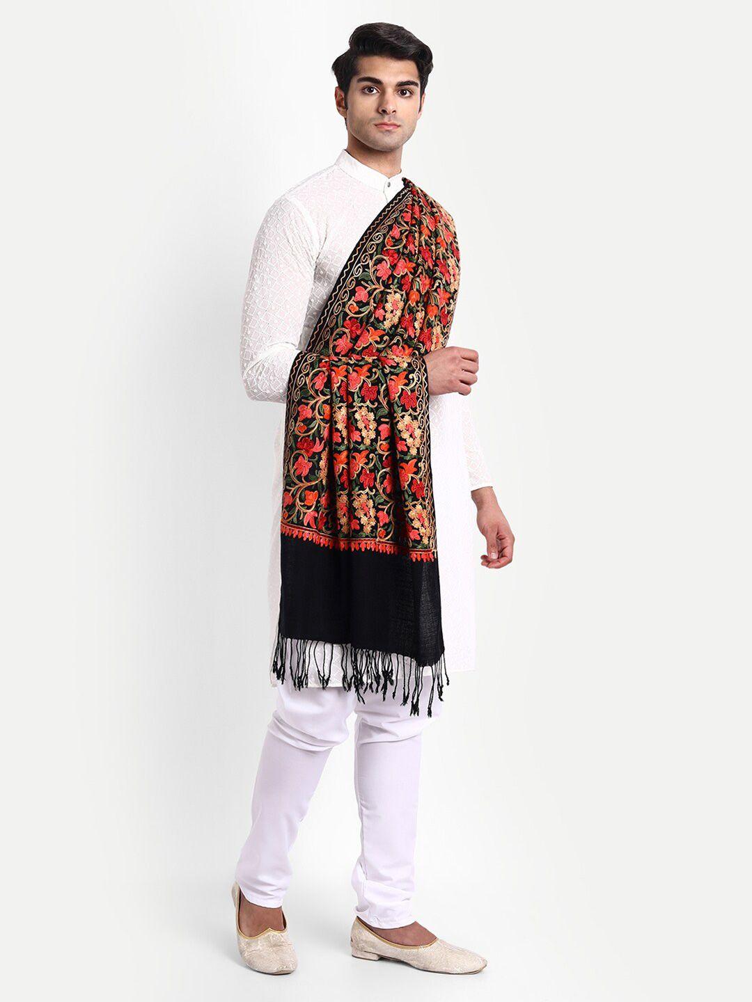 zamour men woolen embroidered stole