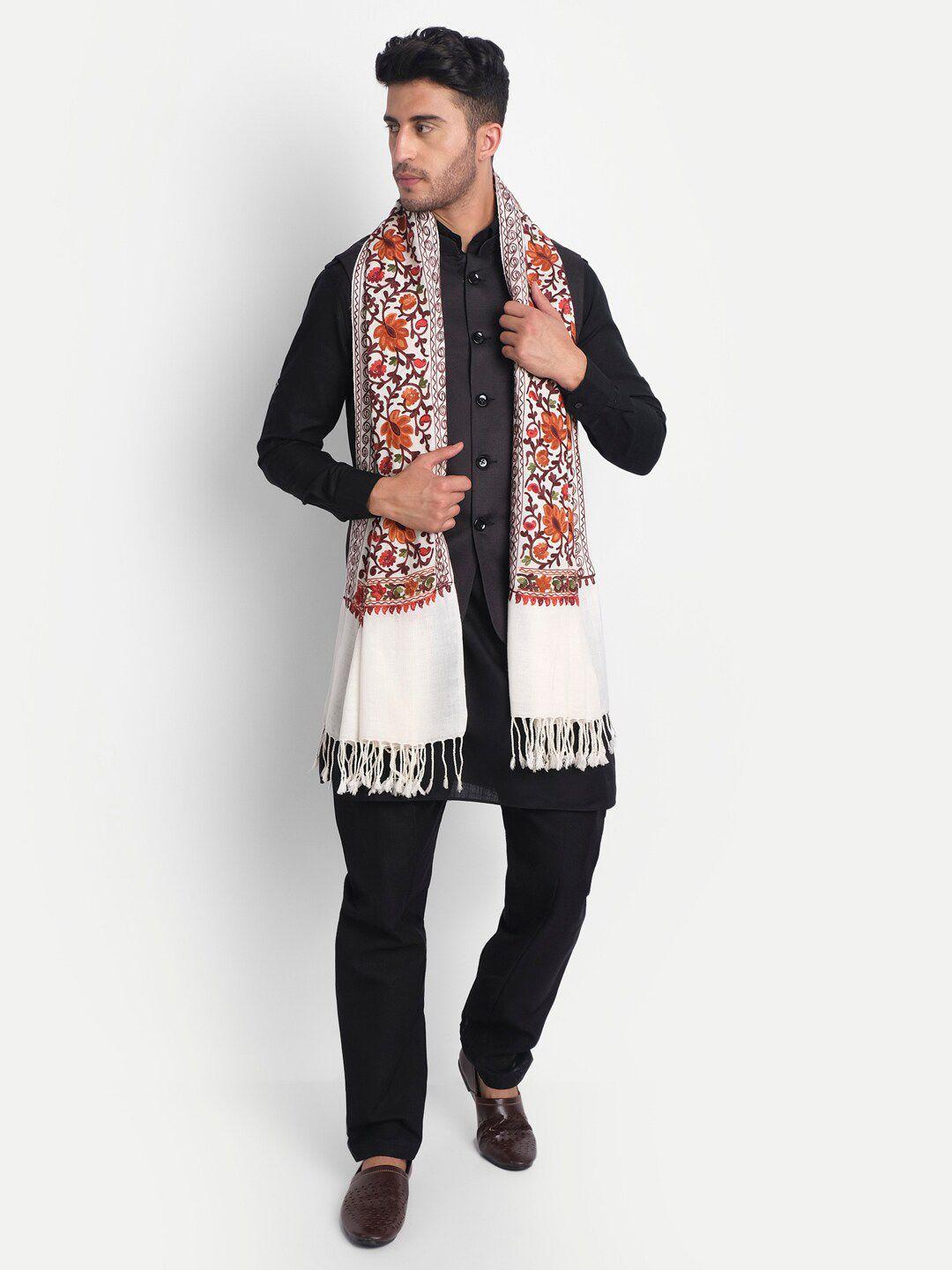 zamour men woolen embroidered stole