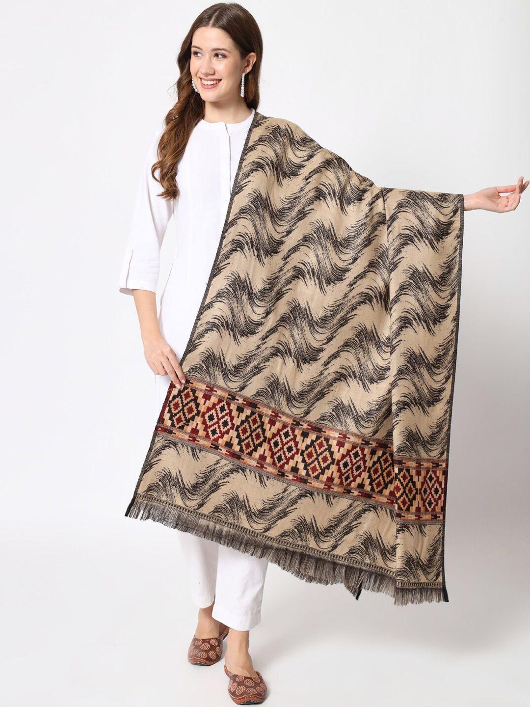 zamour women kullu abstract woven design woollen shawl