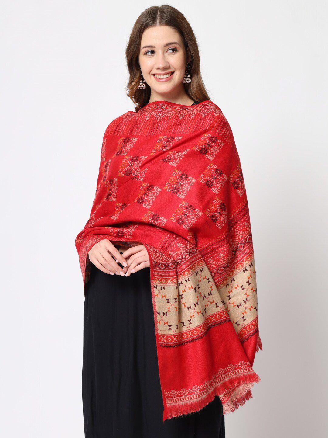 zamour women kullu pattern woven design woollen shawl