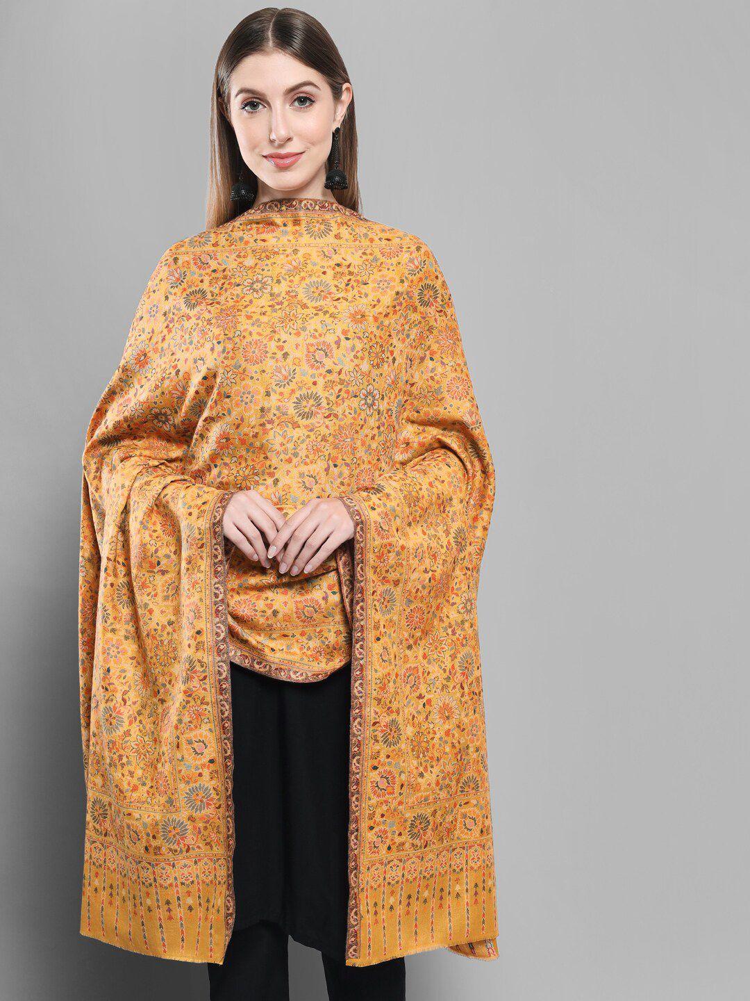zamour women woven-design pure wool soft shawl