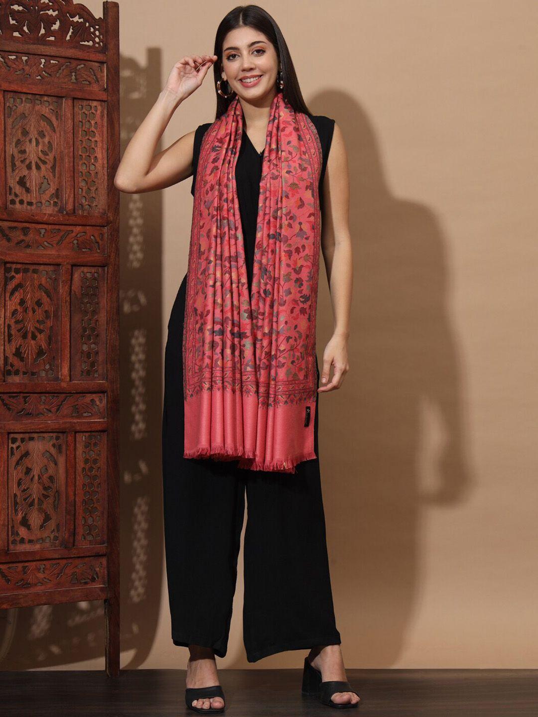 zamour woven-design shawl