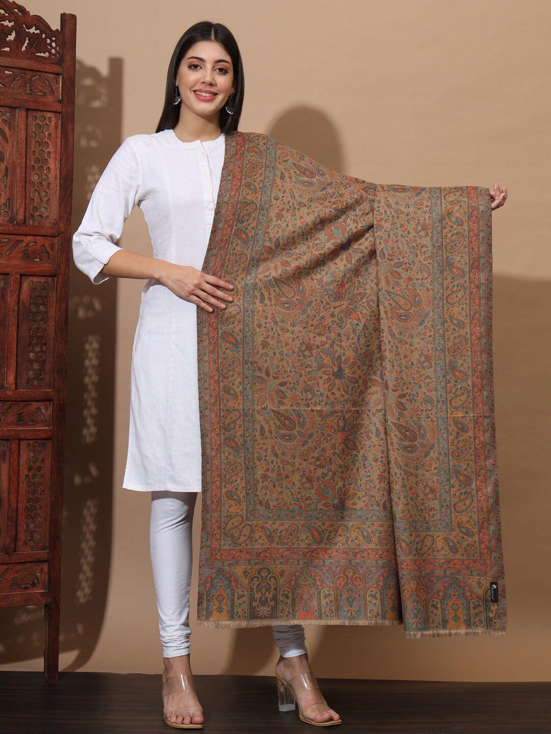 zamour woven-designed shawl