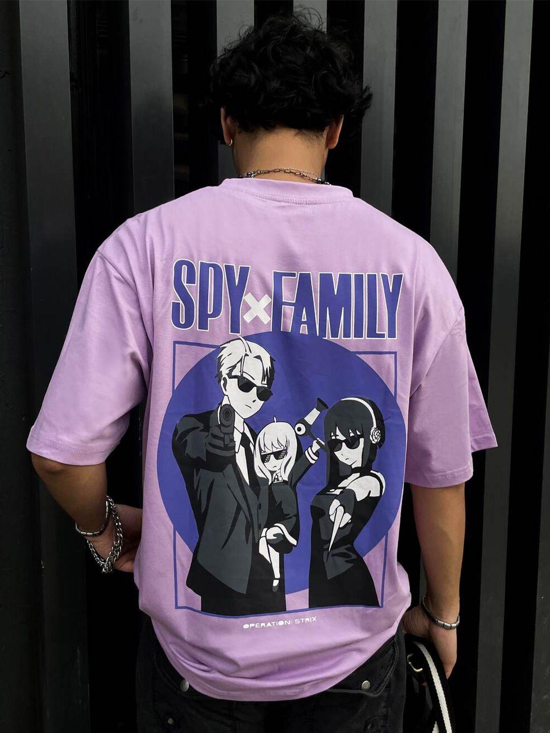 zams superhero spy family graphic printed oversized pure cotton t-shirt