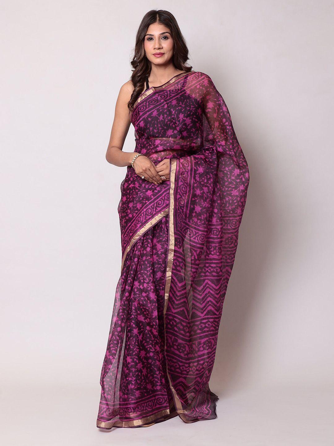 zari abstract zari silk blend kota saree