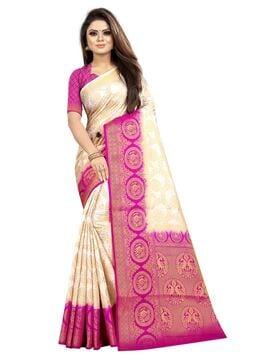 zari woven banarasi silk saree