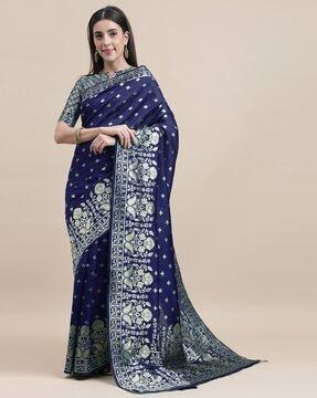 zari woven banarasi silk traditonal saree