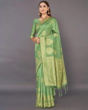zari woven traditional saree