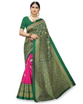 zari woven traditional saree