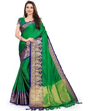 zari woven traditional saree