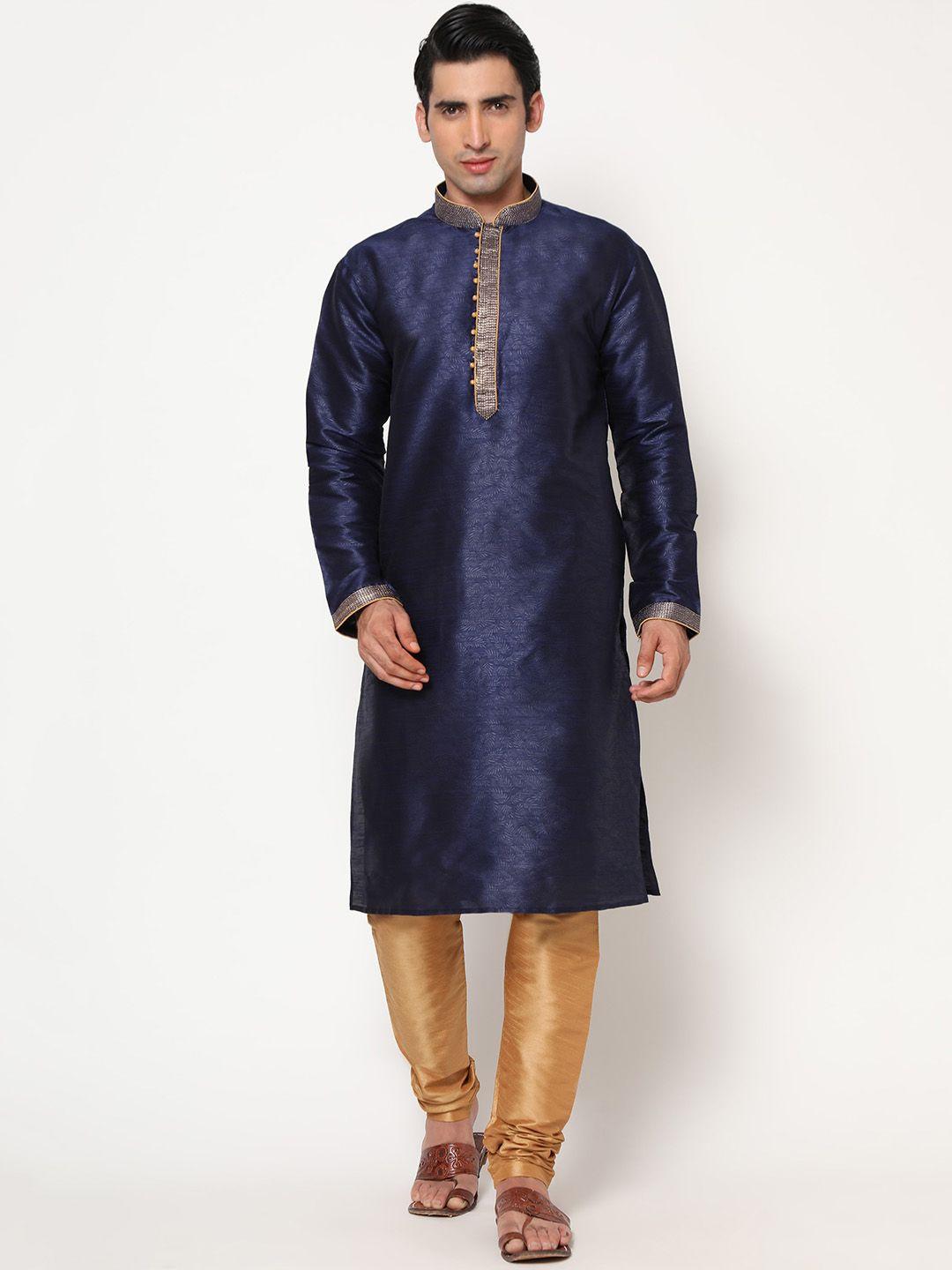 zarimo mandarin collar thread work jacquard kurta