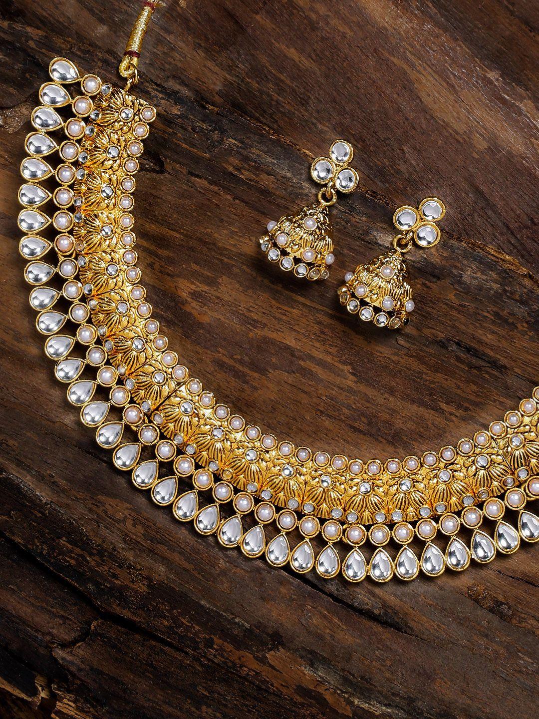 zaveri pearls traditional kundan jewellery set