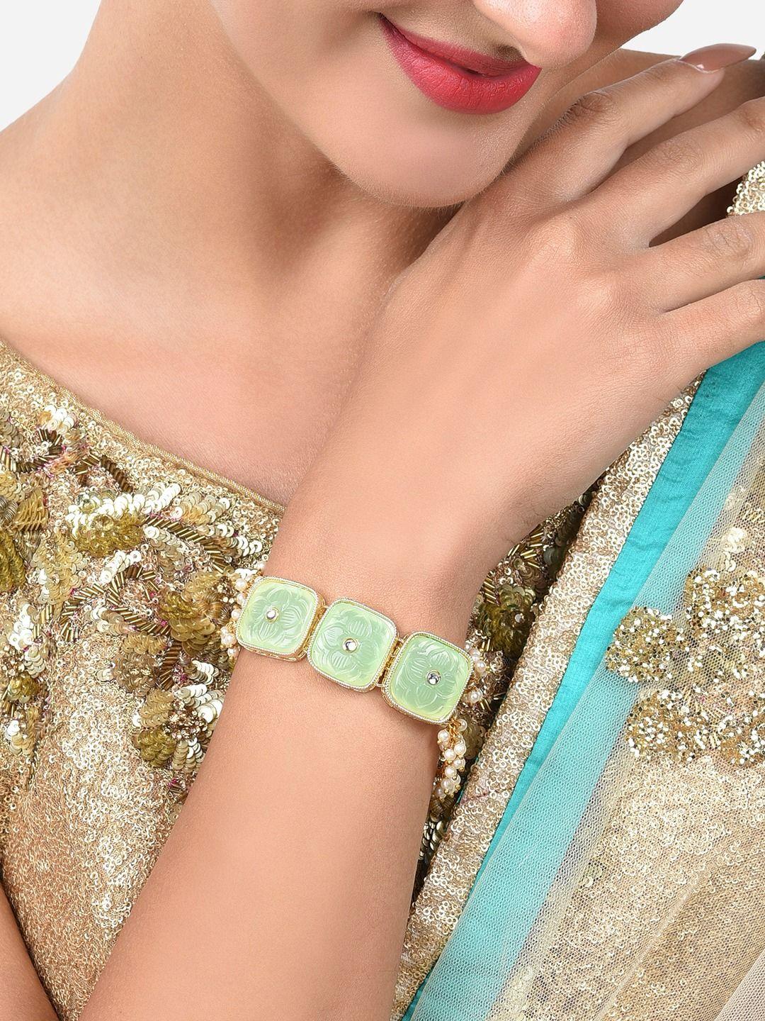 zaveri pearls women gold-plated multistrand bracelet