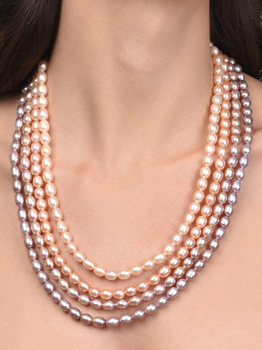 zaveri pearls women multi necklace and chains