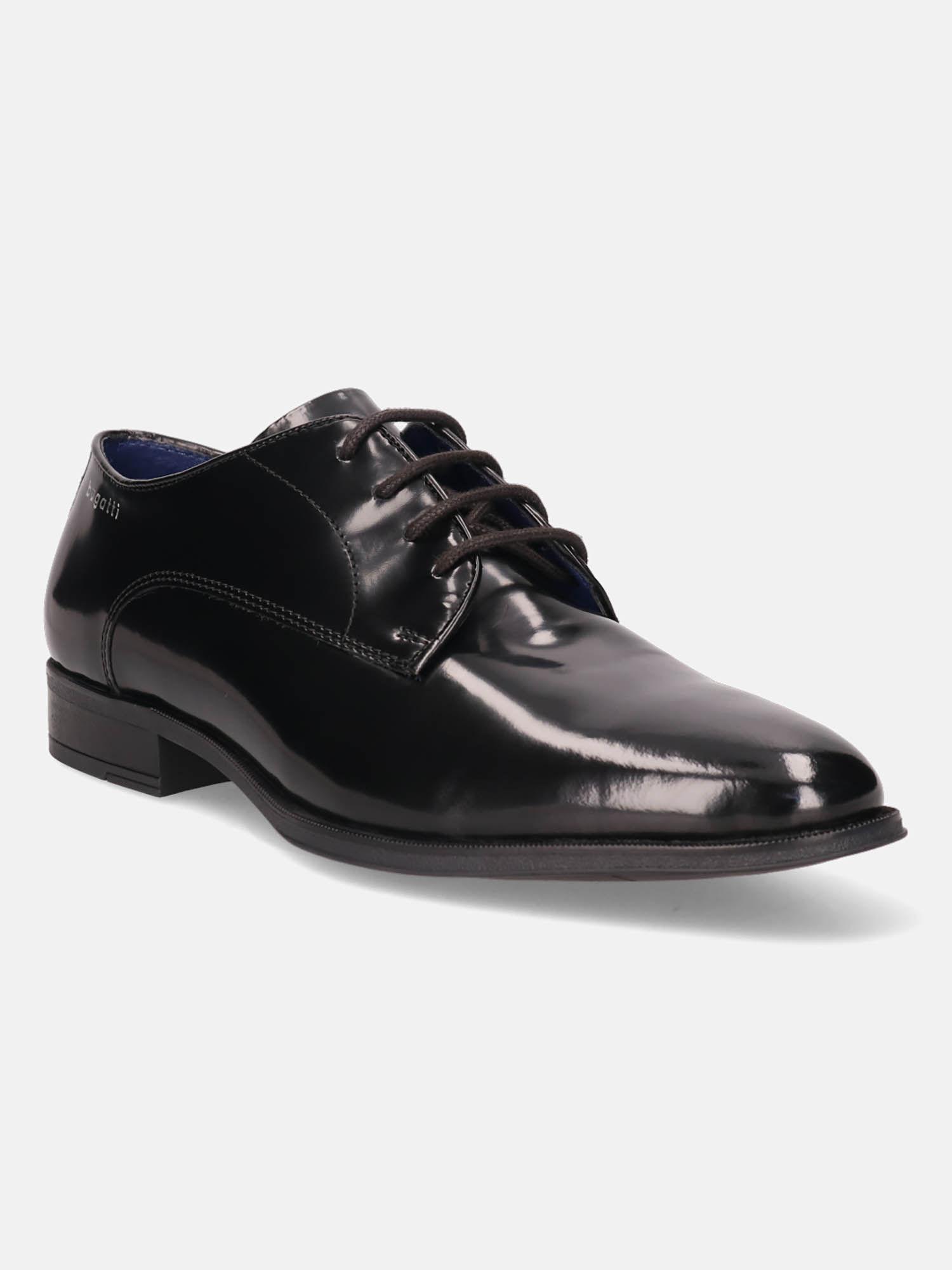 zavinio black men leather derby formal shoes