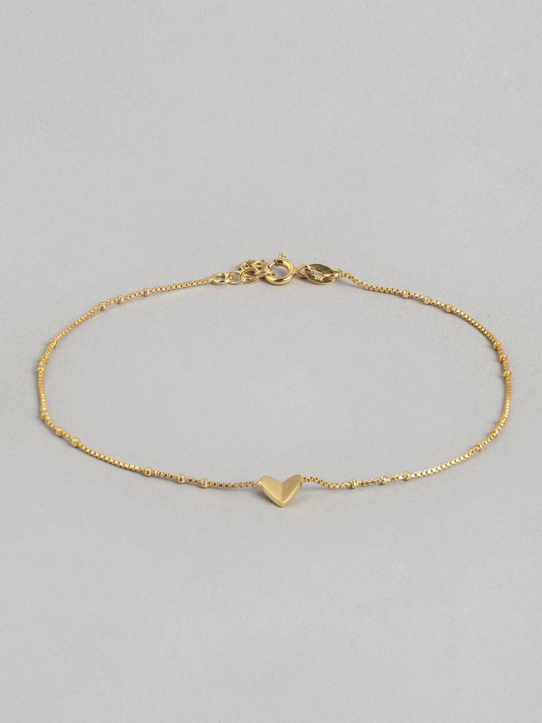 zavya 925 pure sterling silver gold-plated anklet