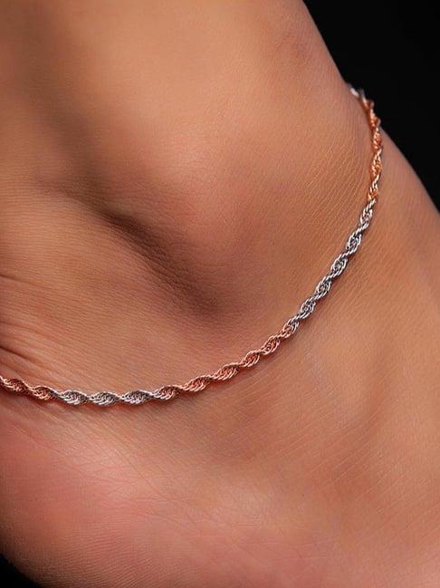 zavya 92.5 sterling silver anklet for women