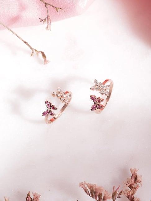 zavya 925 sterling silver butterfly casual toe-ring for women