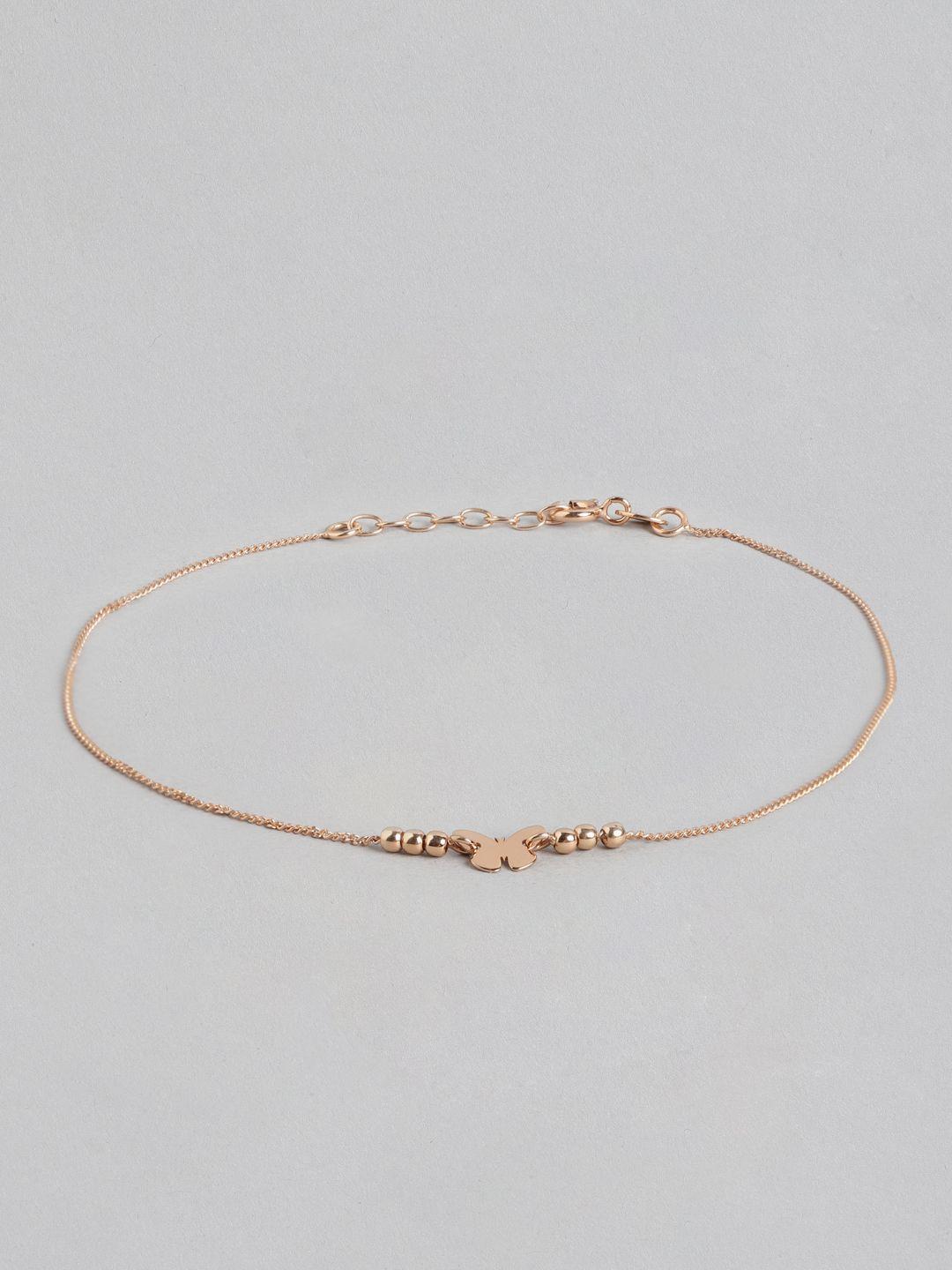 zavya rose gold-plated sterling silver anklet