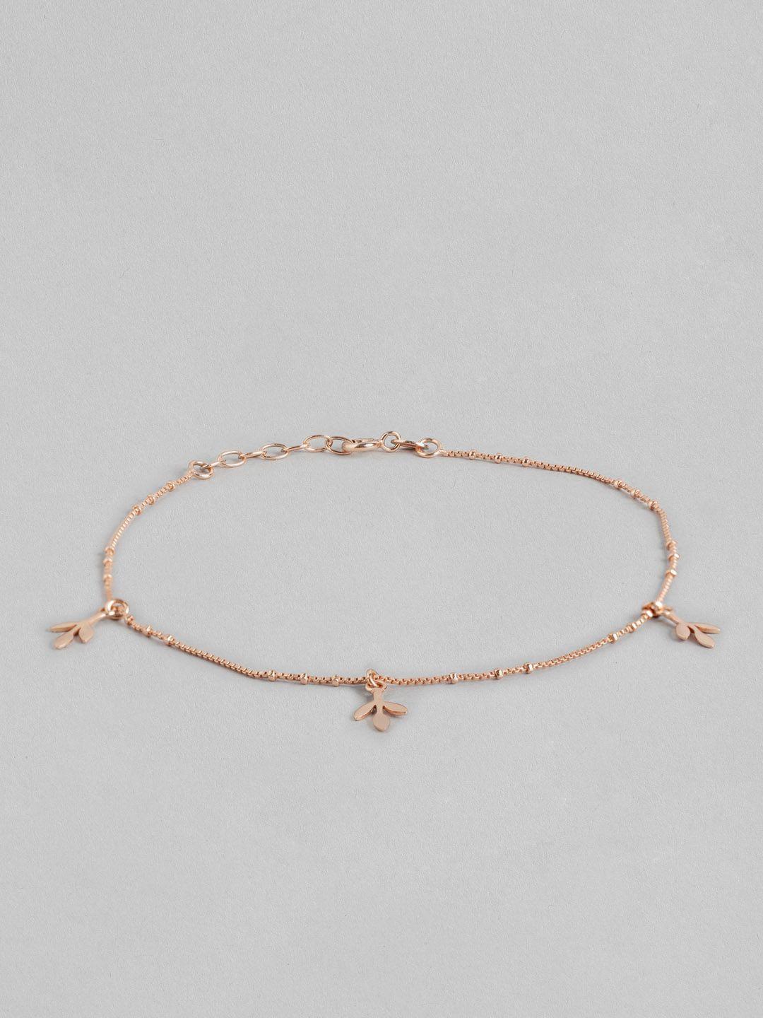 zavya rose gold-plated sterling silver anklet