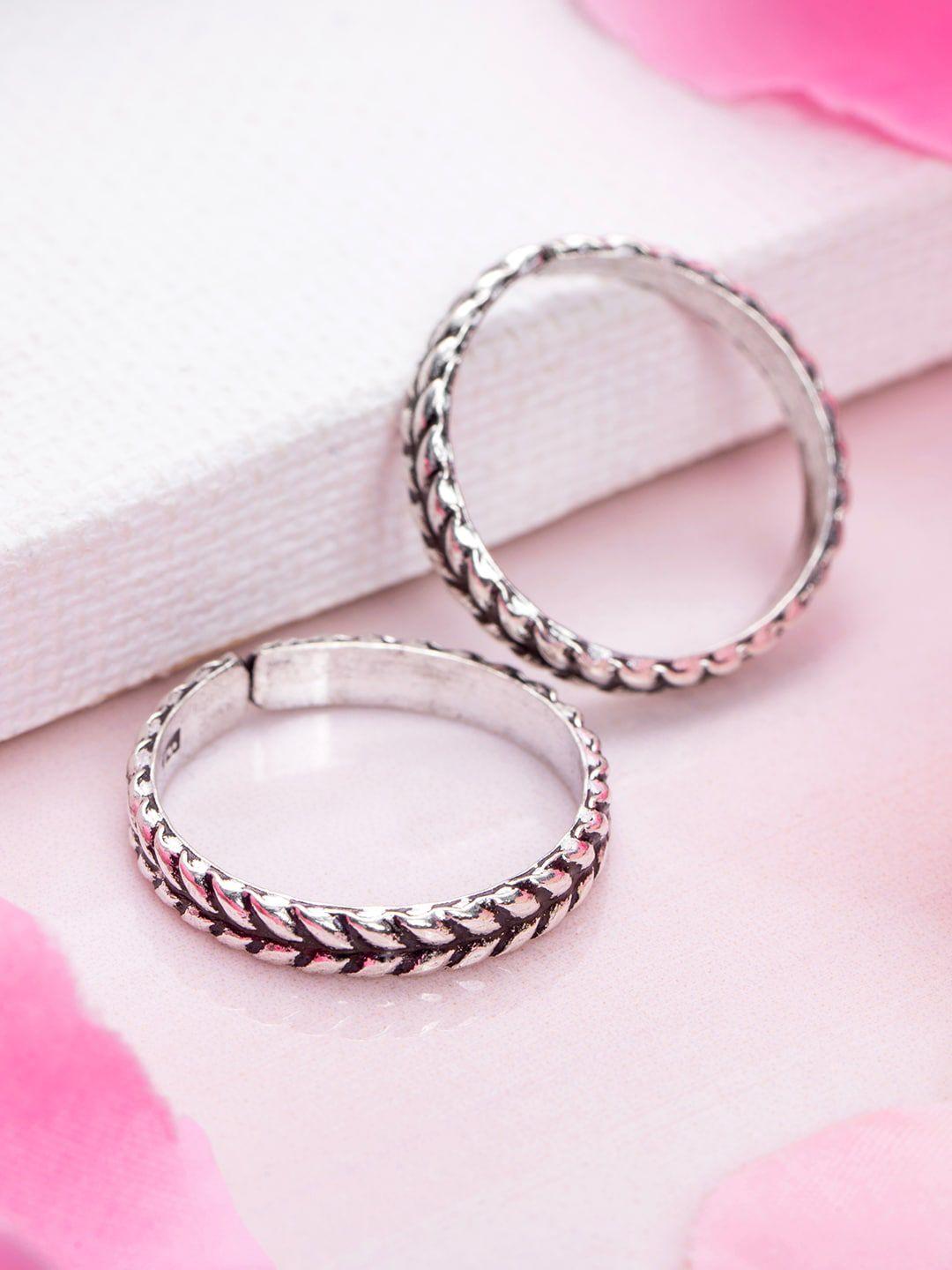 zavya silver-plated 92.5 sterling silver toe rings