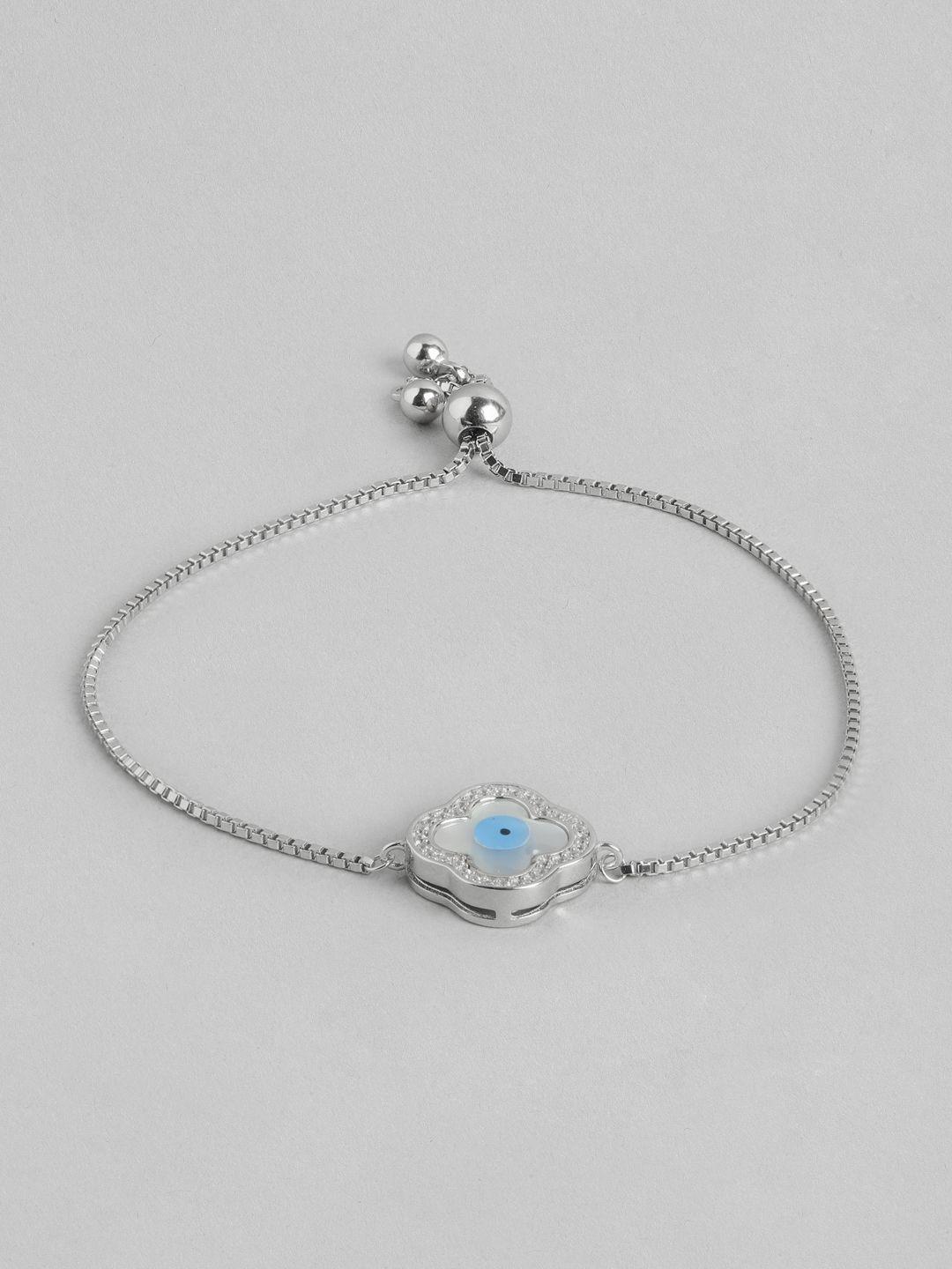 zavya sterling silver rhodium-plated bracelet