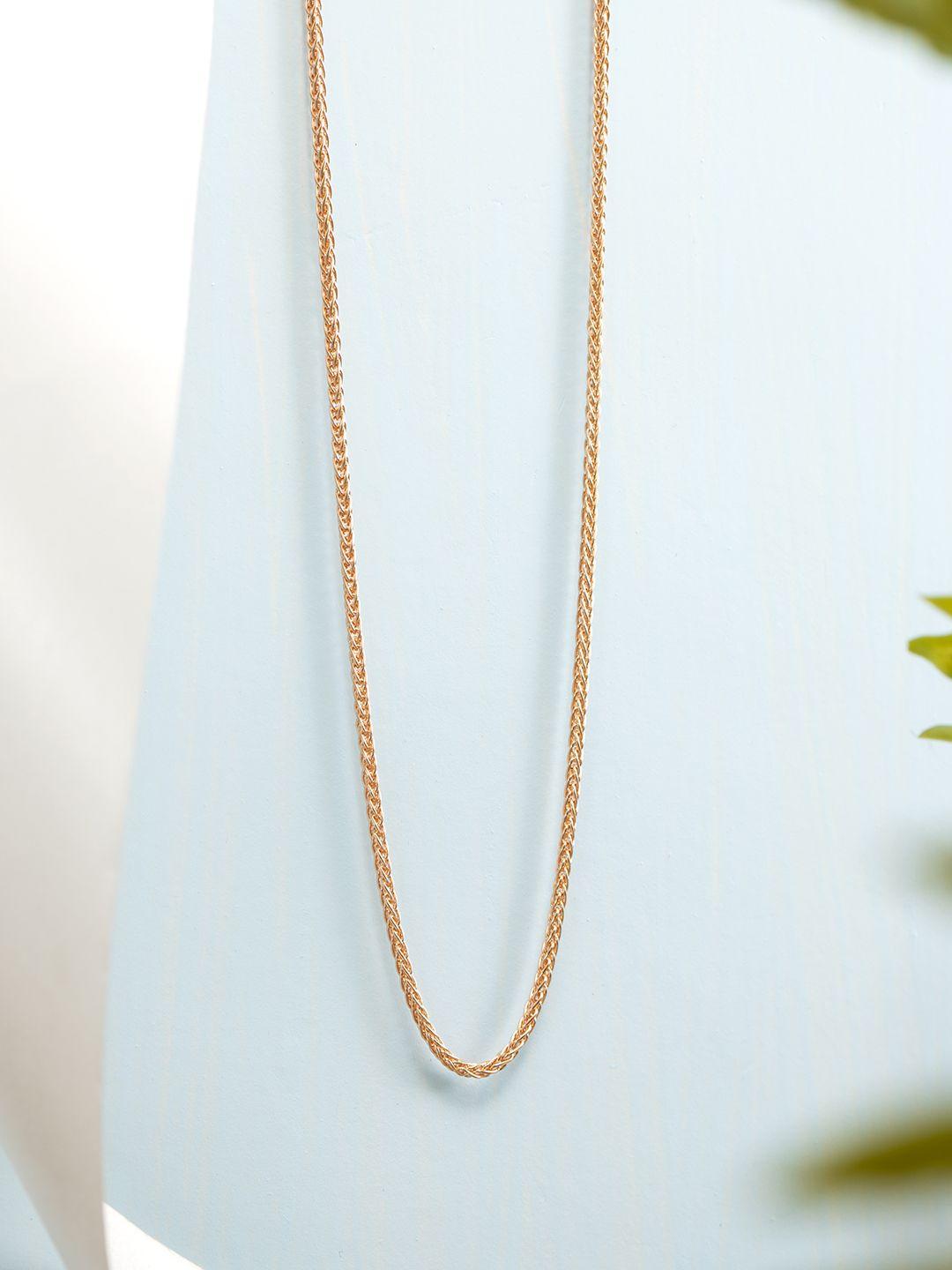 zavya sterling silver rose gold-plated chain