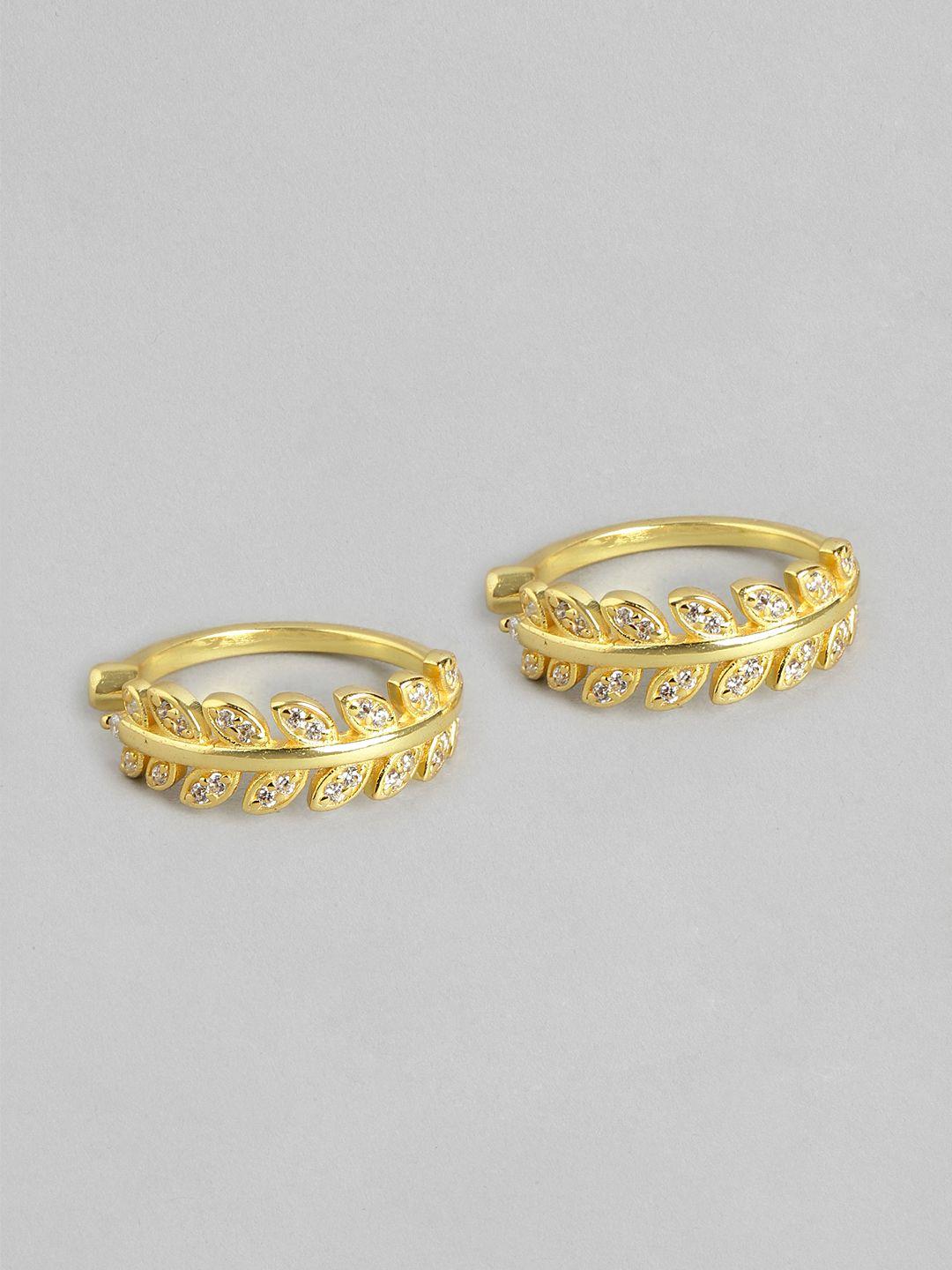 zavya women set of 2 gold-plated sterling silver finger ring
