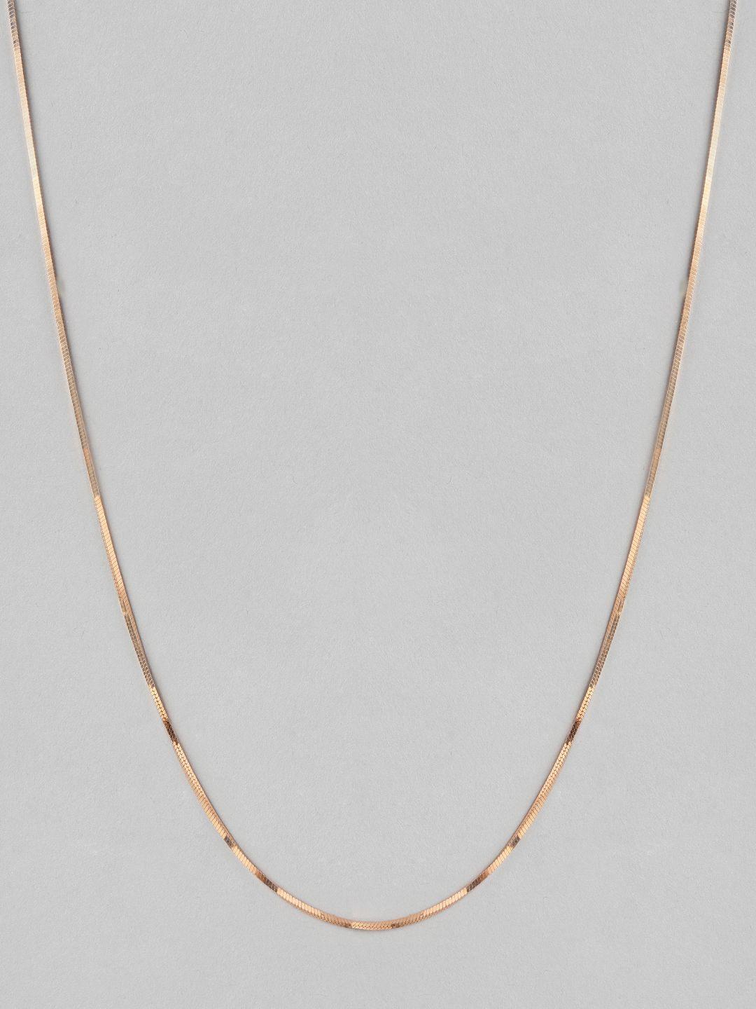 zavya women sterling silver rose gold-plated chain