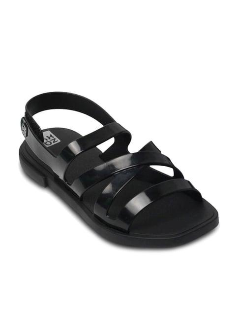 zaxy women's vibes fem black back strap sandals