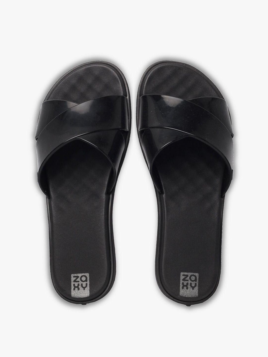 zaxy women black thong flip-flops