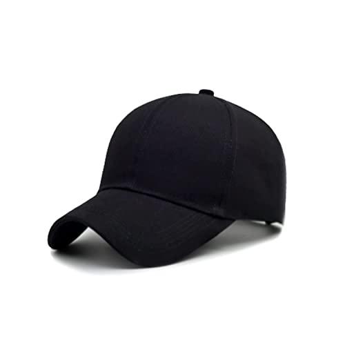 zaysoo cotton adjustable baseball cap men and women - free size - black