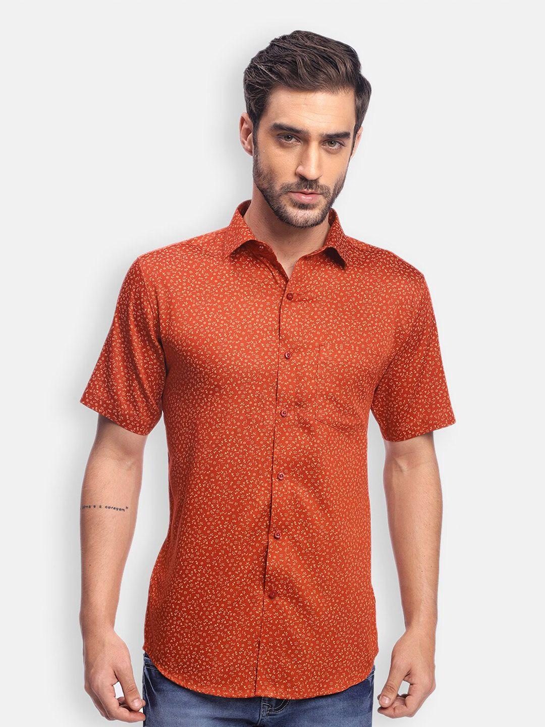 zeal comfort micro ditsy printed  pure cotton casual shirt