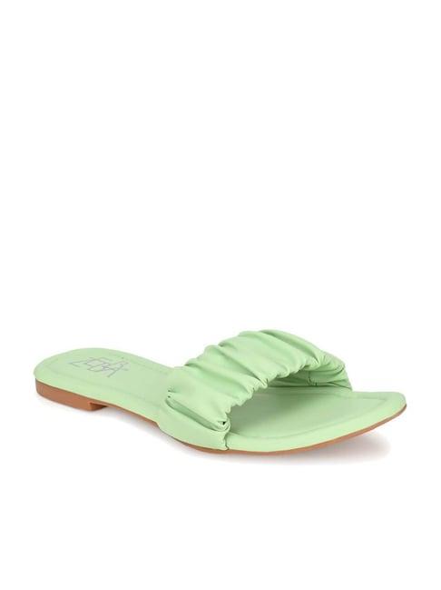 zebba women's shellby sea green casual sandals